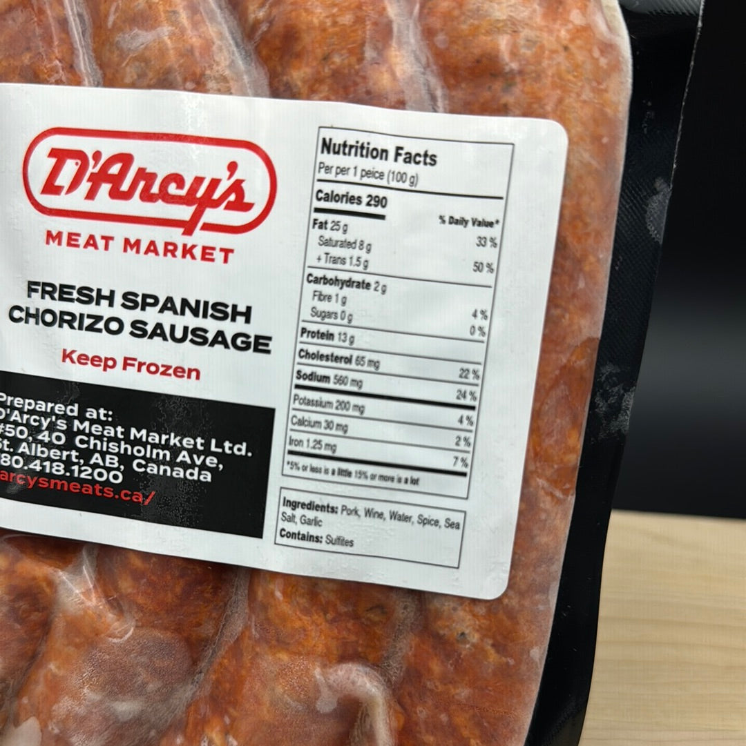 Spanish Chorizo Edmonton & St Albert Butcher Shop D'Arcy's Meat Market