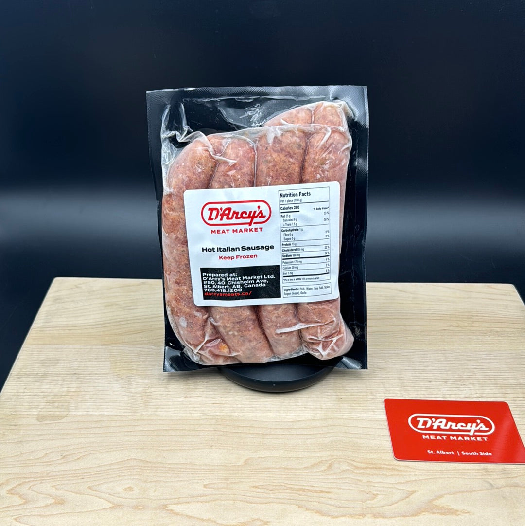 Hot Italian Sausage Edmonton & St Albert Butcher Shop D'Arcy's Meat