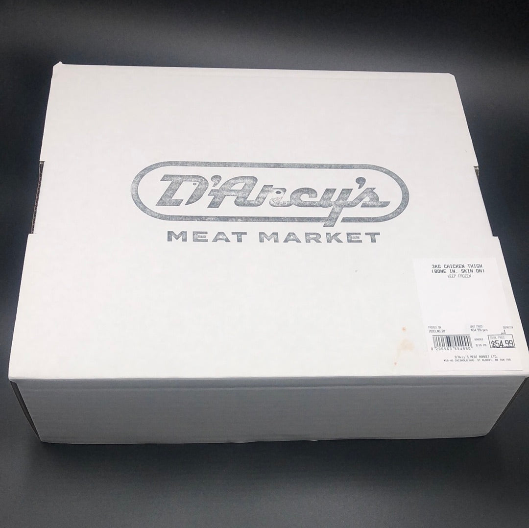 3kg Bone In Skin On Chicken Thigh Box Edmonton & St Albert Butcher