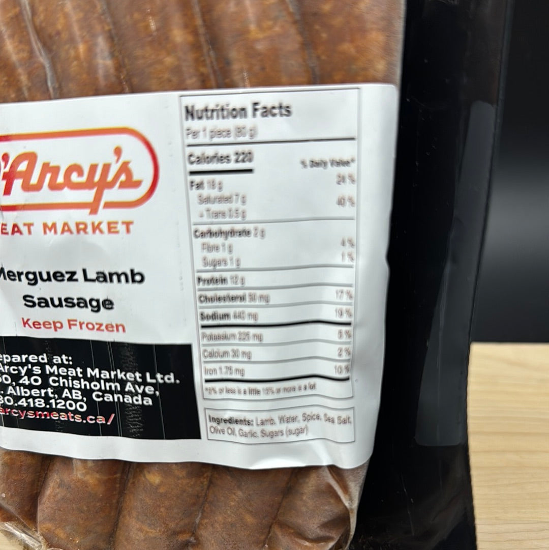 Merguez Lamb Sausage Edmonton & St Albert Butcher Shop D'Arcy's