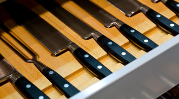 Knives in a kitchen drawer