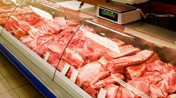 Selection of meat at a butcher shop