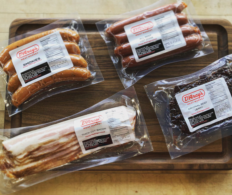 SAUSAGE, BACON, BURGERS, HAM, and MORE... D'Arcy's Meat Market